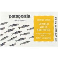 Patagonia Provisions, Skrudinti česnakai ispaniški baltieji ančiuviai ekologiškame aukščiausios kokybės pirmojo spaudimo alyvuogių aliejuje, 4.2 uncijos (120 g)