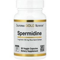 California Gold Nutrition, Spermidinas, ryžių gemalų ekstraktas, 90 vegetariškų kapsulių (1 mg vienoje kapsulėje)