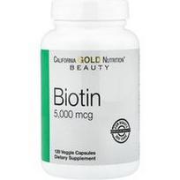 California Gold Nutrition, Biotinas, 5 000 mcg, 120 daržovių kapsulių