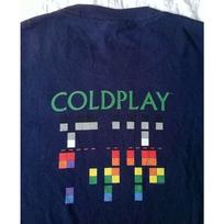 Rare ColdPlay Band Cotton T-Shirt Black Unisex L blue