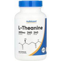 Nutricost, L-teaninas, 200 mg, 240 kapsulių