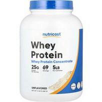 Nutricost, Išrūgų baltymų koncentratas, be skonio, 5 svarai (2268 g)
