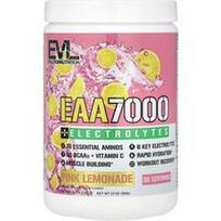 EVLution Nutrition, EAA 7000 + elektrolitai, rausvasis limonadas, 369 g