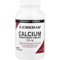 Kirkman Labs, Kalcio bisglicinato chelatas, 200 mg, 120 kapsulių