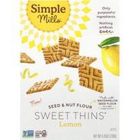 Simple Mills, Sėklų ir riešutų miltai, „Sweet Thins®“, citrinų skonio, 120 g