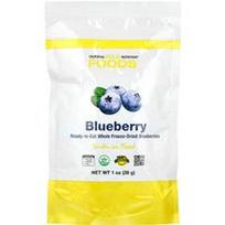 California Gold Nutrition, Maisto produktai, liofilizuotos mėlynės, paruoštos valgyti sveikos liofilizuotos uogos, 28 g