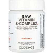 Codeage, Neapdorotas vitamino B kompleksas, 60 daržovių kapsulių