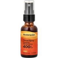 Wedderspoon, Manukos medaus ir propolio gerklės purškalas, originalus medus, MGO 400+, 30 ml