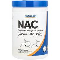 Nutricost, NAC, be skonio, 500 g (17,9 uncijos)