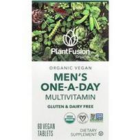 PlantFusion, Organiniai veganiški vyrų multivitaminai, vartojami vieną kartą per dieną, 60 veganiškų tablečių