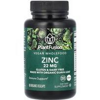 PlantFusion, Veganiškas viso maisto produktas, cinkas, 22 mg, 60 ekologiškų daržovių kapsulių