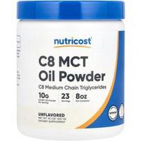 Nutricost, C8 MCT aliejaus milteliai, be skonio, 8,1 uncijos (227 g)