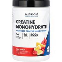 Nutricost, „Performance“, kreatino monohidratas, vaisių punšas, 500 g