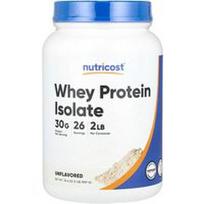 Nutricost, Išrūgų baltymų izoliatas, be skonio, 907 g