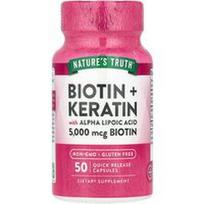 Nature's Truth, Biotinas + keratinas su alfa lipoine rūgštimi, 50 greito atpalaidavimo kapsulių