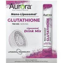 Aurora Nutrascience, Nano-Liposomal®, glutationo, liposominis gėrimų mišinys, 30 pakelių po 9 g (0,32 uncijos)