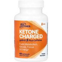 Real Ketones, Ketone Charged, goBHB Plus kofeinas, 60 kapsulių