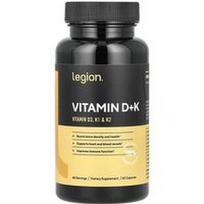 Legion Athletics, Vitaminas D+K, 60 kapsulių