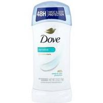 Dove, Antiperspirantas-dezodorantas, jautriai odai, 74 g