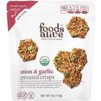 Foods Alive, Daiginti traškučiai, svogūnai ir česnakai, 4 uncijos (113 g)