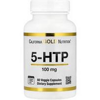 California Gold Nutrition, 5-HTP, 100 mg, 60 vegetariškų kapsulių