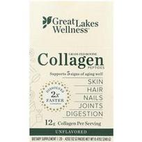 Great Lakes Wellness, Žole šertų galvijų kolageno peptidai, be skonio, 20 pakelių po 12 g (0,42 uncijos)