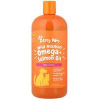Zesty Paws, Laukinių Aliaskos lašišų aliejaus formulė, šunims ir katėms, visoms amžiaus grupėms, 946 ml (32 skysčio uncijos)