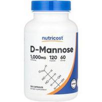 Nutricost, D-manozė, 120 kapsulių (500 mg vienoje kapsulėje)
