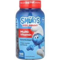 The Smurfs, Vaikiški guminukai, multivitaminai, nuo 3 metų, su smurfų uogomis, 100 guminukų