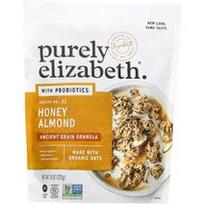 Purely Elizabeth, Senovinių grūdų granola su probiotikais, medaus ir migdolų, 227 g