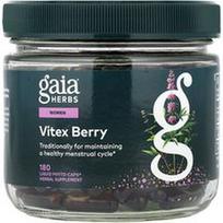 Gaia Herbs, Moterims, Vitex uogų skonio, 180 skystų fitokapsulių® (500 mg vienoje kapsulėje)
