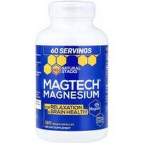 Natural Stacks, „MagTech®“ magnis, 180 veganiškų kapsulių (66,6 mg vienoje kapsulėje)