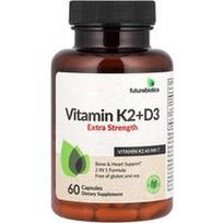 Futurebiotics, Vitaminas K2 + D3, ypač stiprus, 60 kapsulių