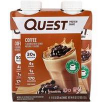 Quest Nutrition, Baltymų kokteilis, kavos, 4 kokteiliai po 325 ml (11 skysčio uncijų)