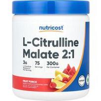 Nutricost, L-citrulino malatas 2:1, vaisių punšas, 300 g