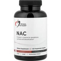Designs For Health, NAC, 120 vegetariškų kapsulių (900 mg vienoje kapsulėje)