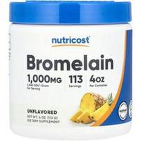 Nutricost, Bromelainas, be skonio, 113 g (4 uncijos)