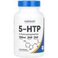 Nutricost, 5-HTP, 100 mg, 240 kapsulių