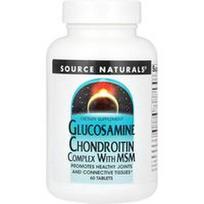 Source Naturals, Gliukozamino ir chondroitino kompleksas su MSM, 60 tablečių
