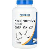 Nutricost, Niacinamidas, 500 mg, 240 kapsulių