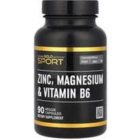 California Gold Nutrition, Sportas, cinkas, magnis ir vitaminas B6, 90 daržovių kapsulių