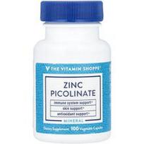 The Vitamin Shoppe, Cinko pikolinatas, 100 augalinių kapsulių (22 mg vienoje kapsulėje)