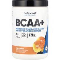Nutricost, „Performance“, BCAA+, persikų žiedai, 378 g