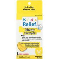 Homeolab USA, „Kids Relief®“, geriamasis skystis nuo alergijos, 0–12 metų, bananų skonio, 25 ml (0,85 fl oz)