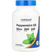 Nutricost, Pipirmėčių aliejus, 50 mg, 240 minkštųjų kapsulių
