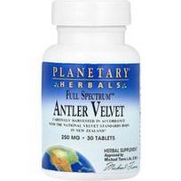 Planetary Herbals, „Full Spectrum™“ elnių ragų aksomas, 30 tablečių (250 mg vienoje tabletėje)