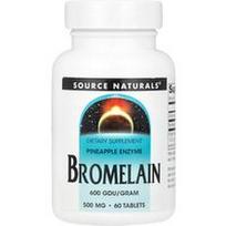 Source Naturals, Bromelainas 600 GDU/g, 60 tablečių