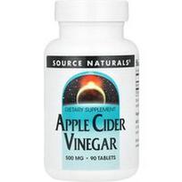 Source Naturals, Obuolių sidro actas, 500 mg, 90 tablečių