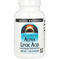 Source Naturals, Alfa lipoinė rūgštis, 600 mg, 120 kapsulių