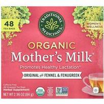 Traditional Medicinals, Organinis motinos pienas®, originalus su pankoliu ir ožrage, be kofeino, 48 suvynioti arbatos pakeliai, 84 g